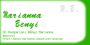 marianna benyi business card