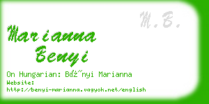 marianna benyi business card